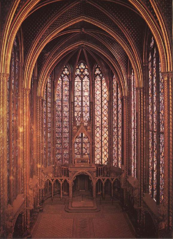 Interior from Sainte-Chapelle, unknow artist
